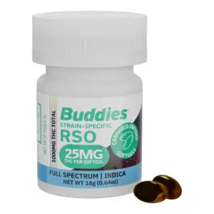Indica RSO Soft Gels 25mg : 40pk (1000mg)