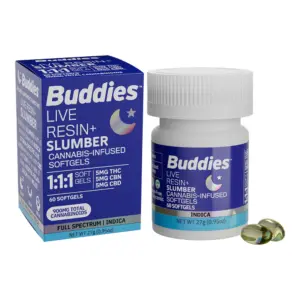 Slumber Live Resin+ Soft Gels 1:1:1 THC:CBD:CBN 60pk (900mg)
