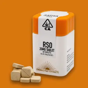 Sour Tangie 25mg : 40pk RSO Full Spectrum Tablets (1000mg)