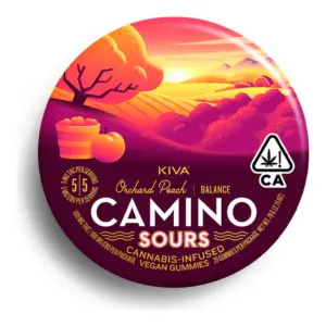 Camino Sours Orchard Peach 1:1 Balance CBD Gummies 10pk (100mg)