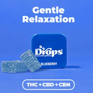 Blueberry 10:2.5:1 CBD:CBN:THC Strain-Specific Live Rosin Infused Jellies (2pc)