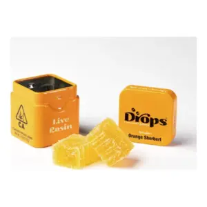 Orange Strain-Specific Live Rosin Infused Jellies 2pc (100mg)
