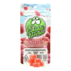 Sour Raspberry Gummy 10pk (100mg)