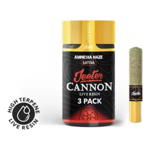 Amnesia Haze Live Resin Infused Baby Cannons 3pk (1.5g)