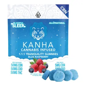 Blissful Sleep Tranquility 1:1:1 CBN:THC:CBD Gummies (50mg)