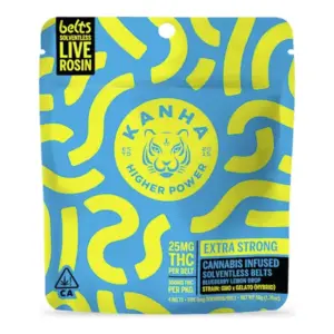 Nano Blueberry Lemon Drop Solventless Live Rosin Belts 4pk (100mg)