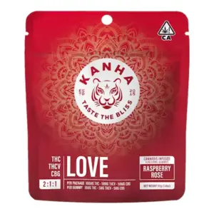 Nano Raspberry Rose 2:1:1 THCV + CBG Love Gummies (100mg)