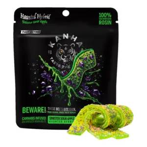 Sinister Sour Apple Crunch Solventless Live Rosin Belts 4pk (100mg)