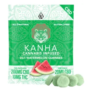Watermelon 20:1 CBD : THC Gummies (10mg)