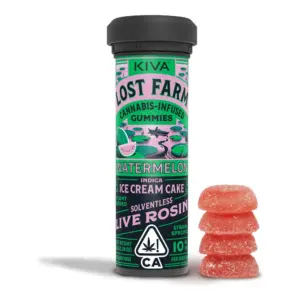 Lost Farm Watermelon Live Rosin Strain-Specific Gummies (100mg)