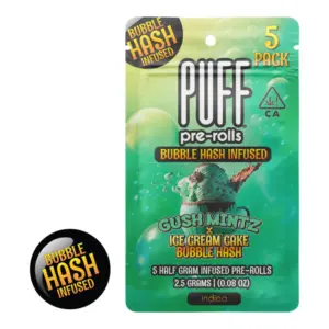 Gush Mintz x Ice Cream Cake Bubble Hash Infused Pre-Roll 5pk (2.5g)