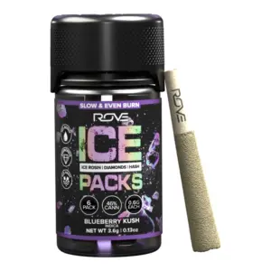 Blueberry Kush Ice Packs Rosin + Diamond + Hash Infused Pre-Rolls 6pk (3.6g)