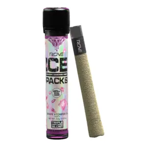 Grape Stomper Ice Pack Rosin, Diamond, Hash Infused Blunt (2g)