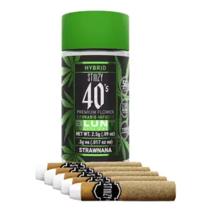 Strawnana 40's Infused Mini Blunt 5pk (2.5g)