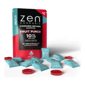 Fruit Punch Fast Acting Indica Gummies 10pk (100mg)