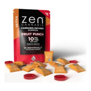 Fruit Punch Fast Acting Sativa Gummies 10pk (100mg)