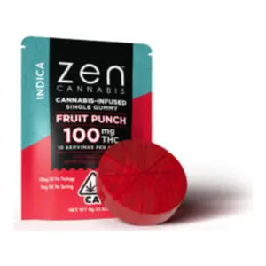 Fruit Punch Fast Acting Single Indica Gummy (100mg)